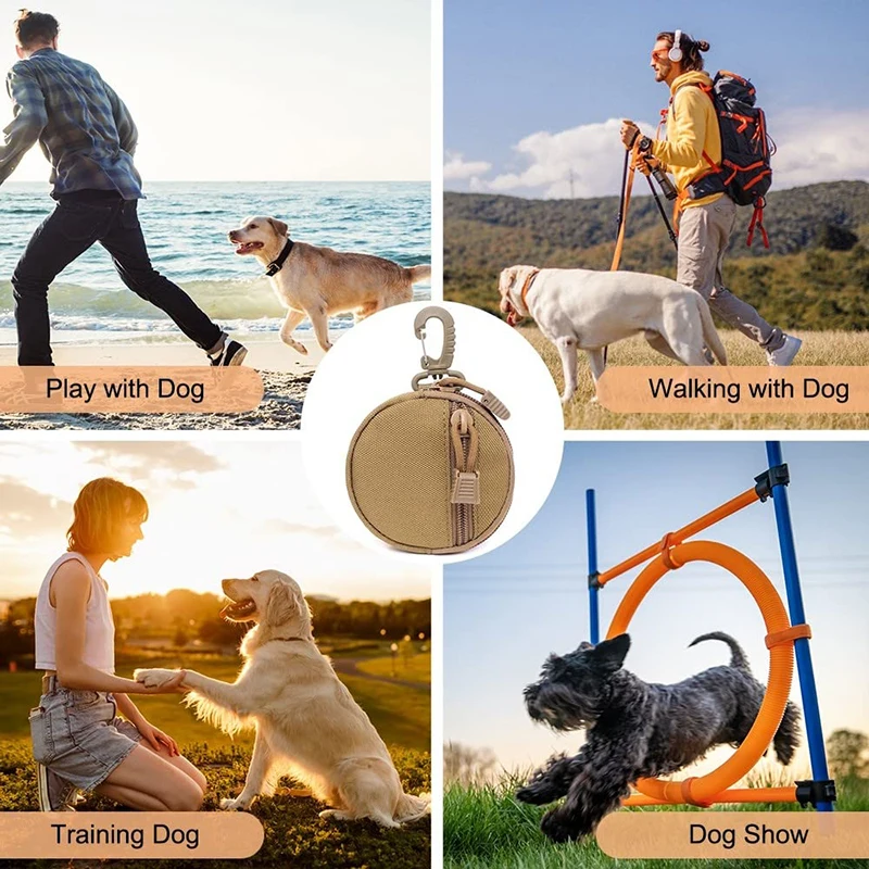 Benepaw Portable Dog Treat Bag Tactical Durable Lightweight Food Pet Pouch With Rotatable Carabiner For Puppy Training