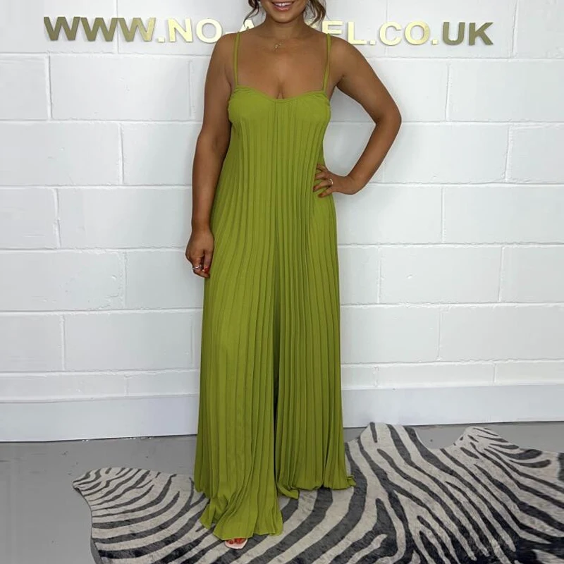 

Женский комбинезон без рукавов, повседневный свободный однотонный комбинезон на подтяжках с V-образным вырезом, лето 2019