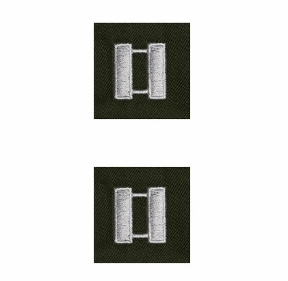 Set Vietnam War US TCU Rank insignia Patch 2LT 1LT Cpt Maj Ltc Col Rank Patches