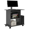 Computer Desk ,High Gloss Gray 31.5"x19.7"x29.5" Engineered Wood,Computer Desks 3