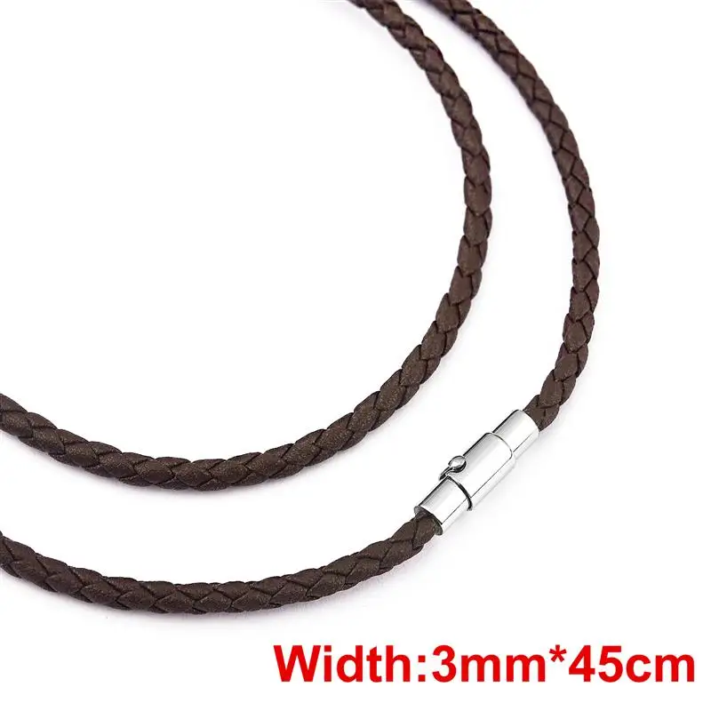 Men's Choker Necklace Black Brown Braided Leather Necklace for Men  Stainless Steel Magnetic Clasp Male Jewelry Gifts UNM27A - AliExpress