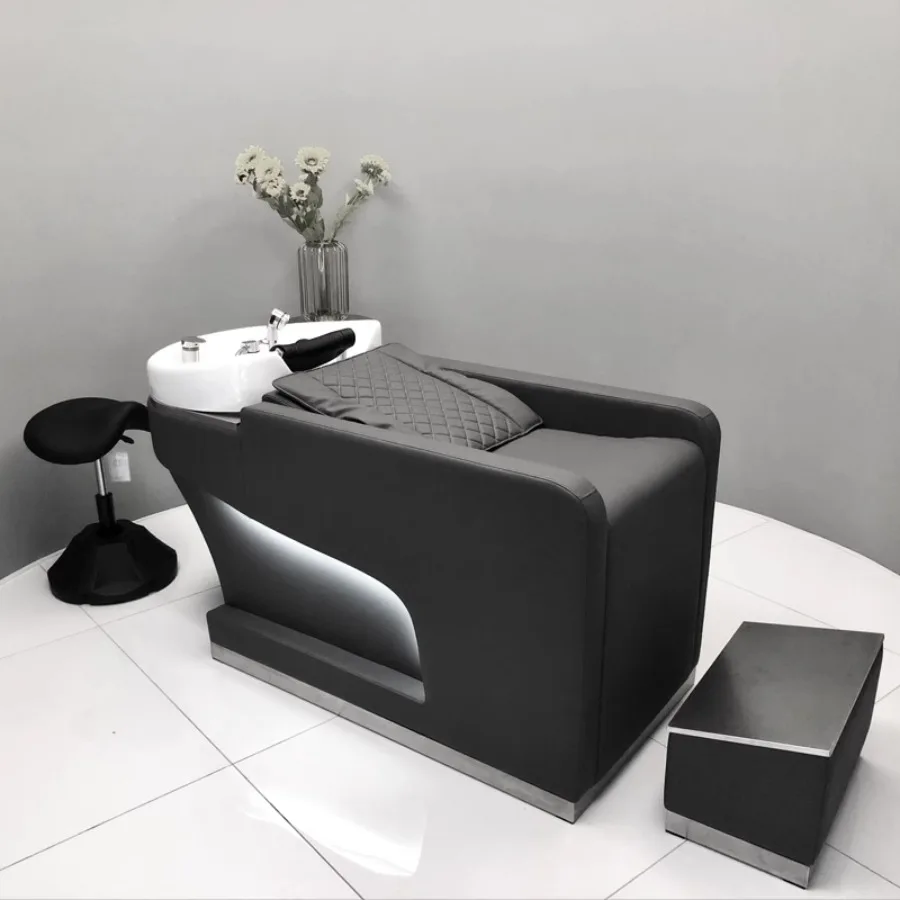 Head Massager Shampoo Chair Wash Hair Salon Stylist Luxury Shampoo Chair Basin Sink Reclining Relaxing Mobile Cadeira Furniture create your balance relaxing touch hair