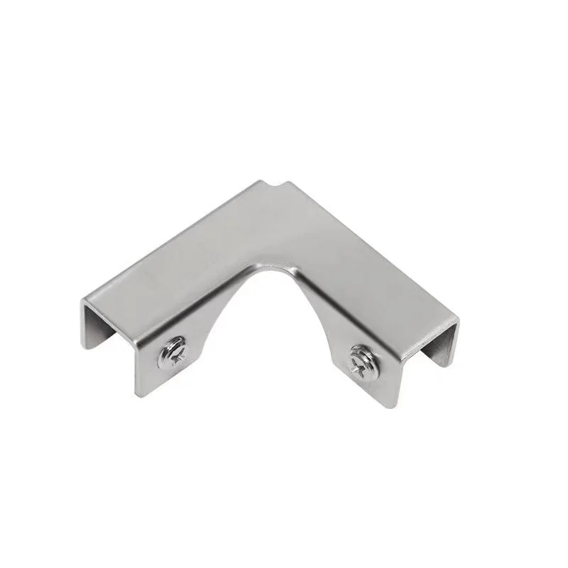 4Pcs L Type Glass Fixing Clip 2 Way Glass Connectors For 610Mm