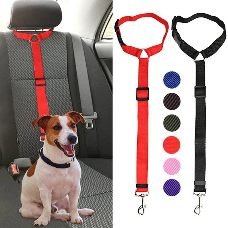 Adjustable Strap Dogs Car Seat Belt Nylon Dog Dog Seat Belt Harness