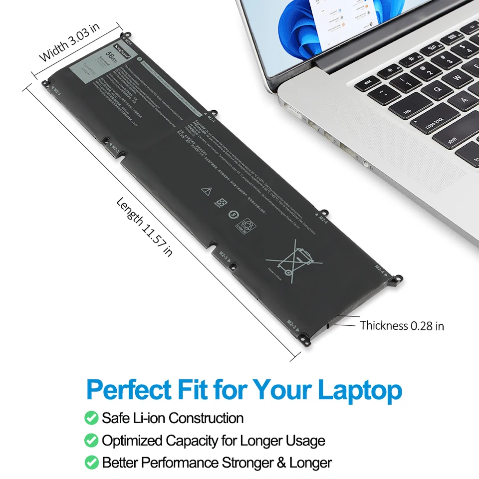 KingSener 11.4V 56WH 8FCTC Battery For DELL G15 5510 5511 5520
