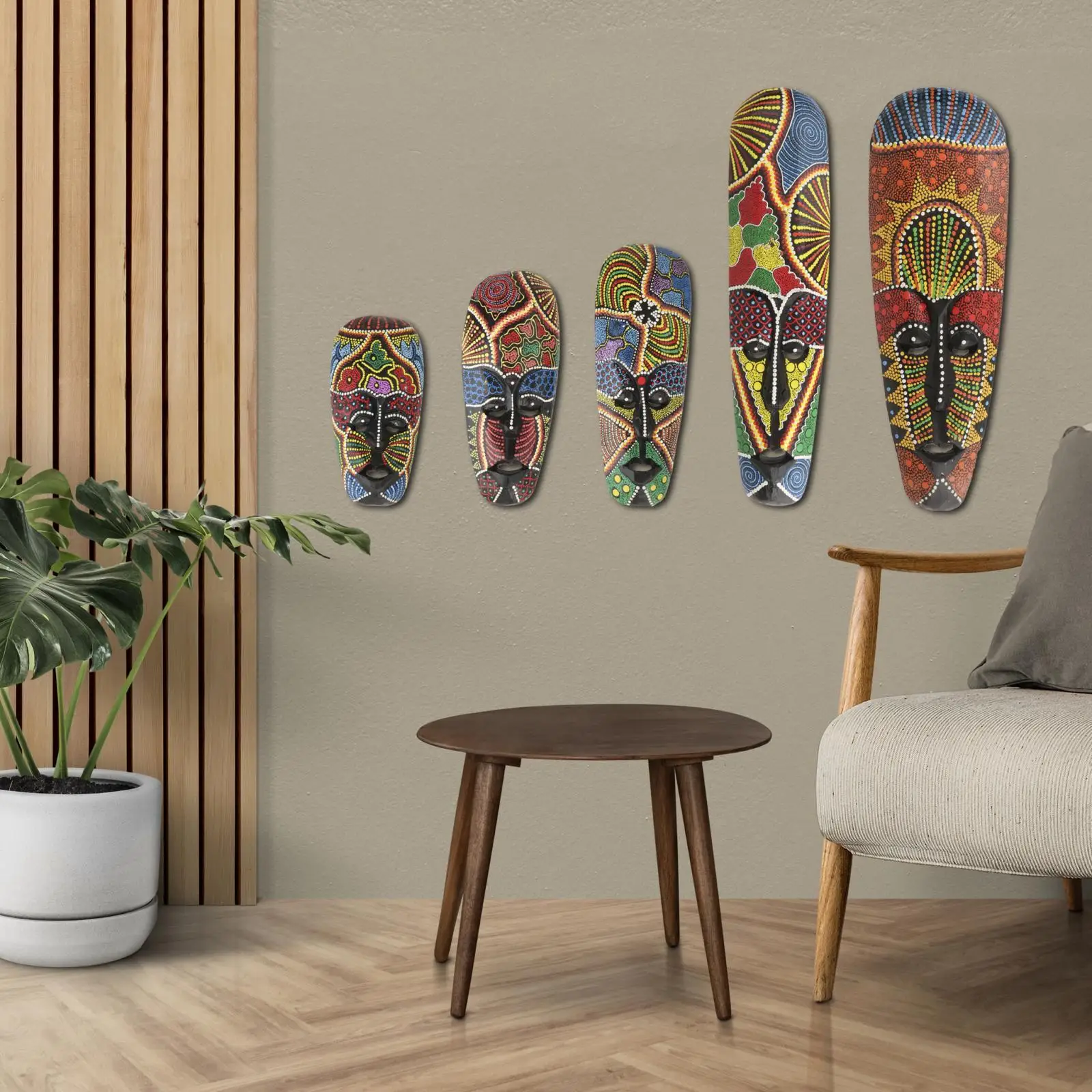 African Mask Wall Hanging decor African style walls Hanging Wooden African Mask