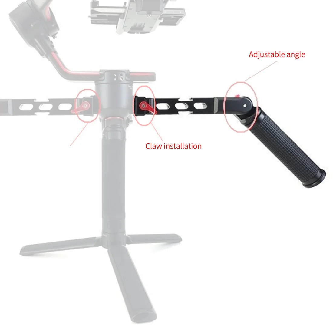 Quick Release Mount Handle Grip for Ronin SC S Gimbal Monitor Bracket 1/4'' Exte