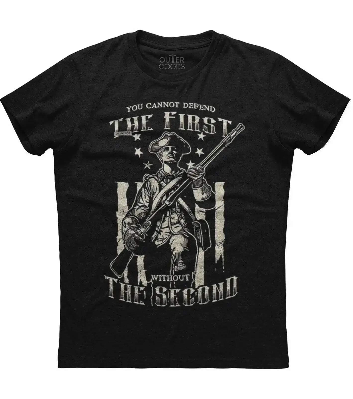 

You Can't Depend The First Without The Second. Patriotic Graphic Phrase T-Shirt. Summer Cotton O-Neck Short Sleeve Mens T Shirt