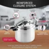 Extra Large 53 Quart / 50 Liter Professional Pressure Cooker Heavy-Duty Aluminum Construction with Multiple Safety Systems 5