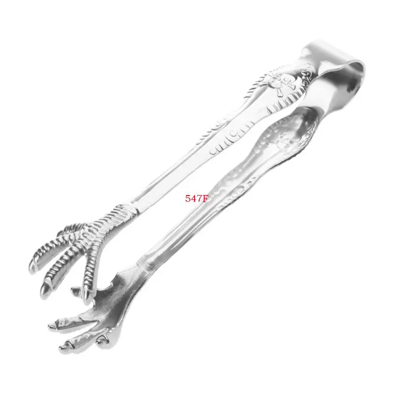 547F Stainless Steel Ice Tongs Kitchen Bar Small Serving Tongs Claw Sugar