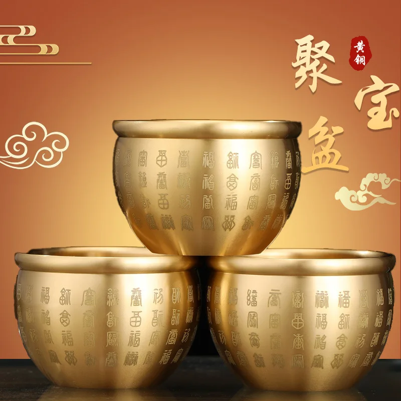 

Brass Rice Pot Baifu Pot Pure Copper Cornucopia Jucai Creative Living Room Desk Entrance Shop Lucky Decoration
