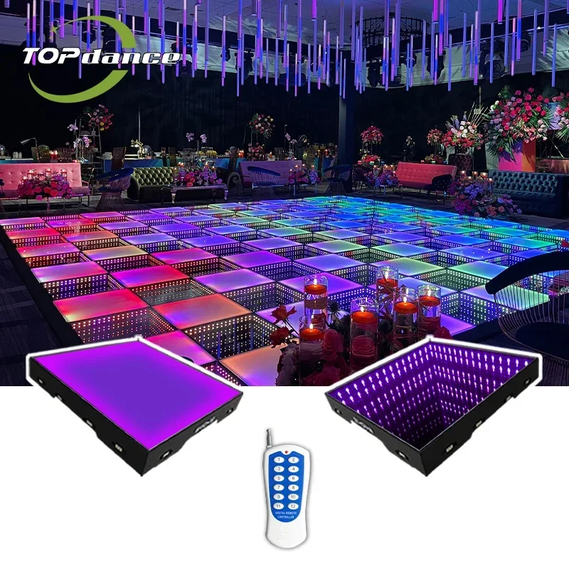 

Moving Magnet Mirrored Glow 3D Led Dance Floor Glass