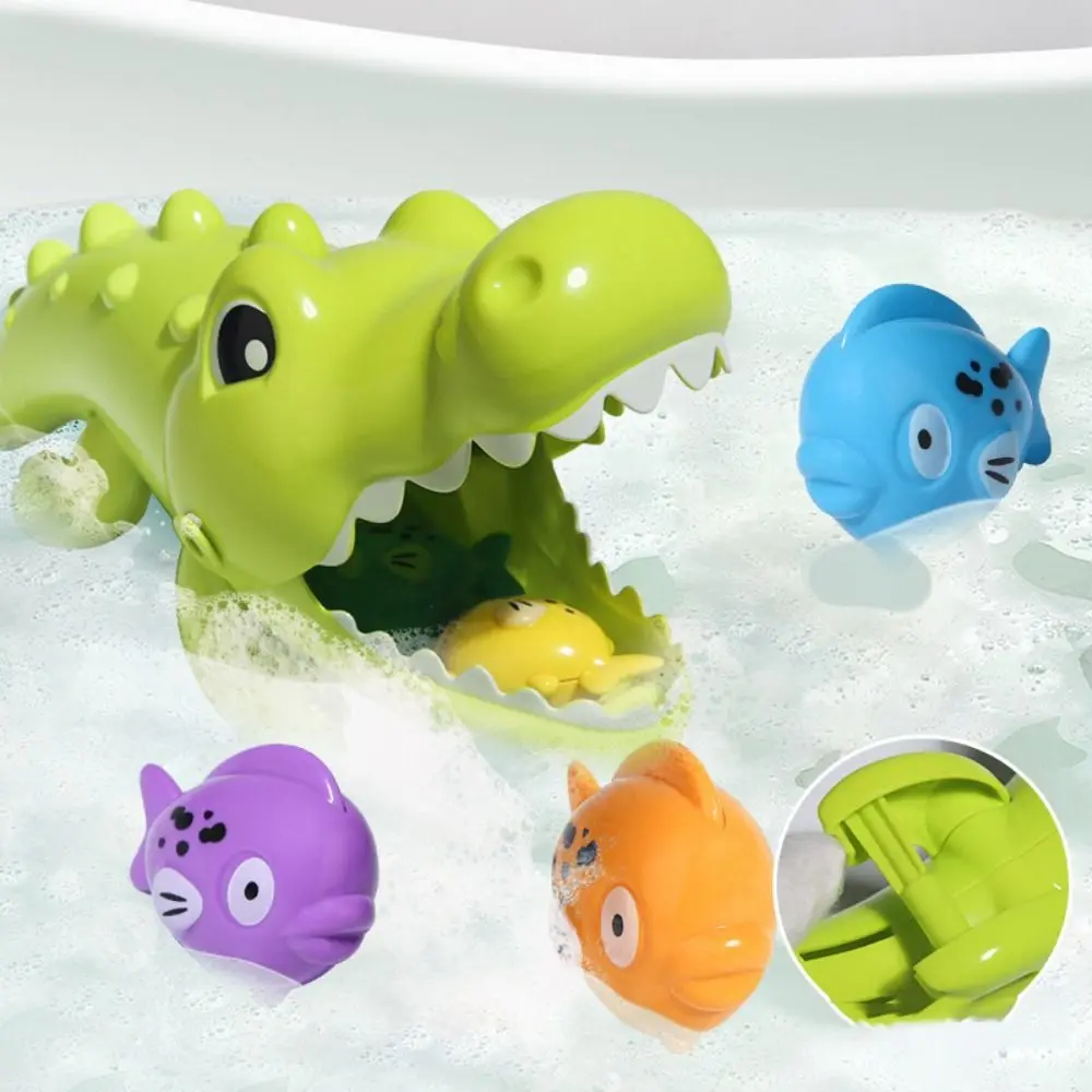 Big Crocodile Bathroom Bathing Toy Eating Small Fish Multiple Types Water Playing Toys Cartoon Fashion Crocodile Water Toy