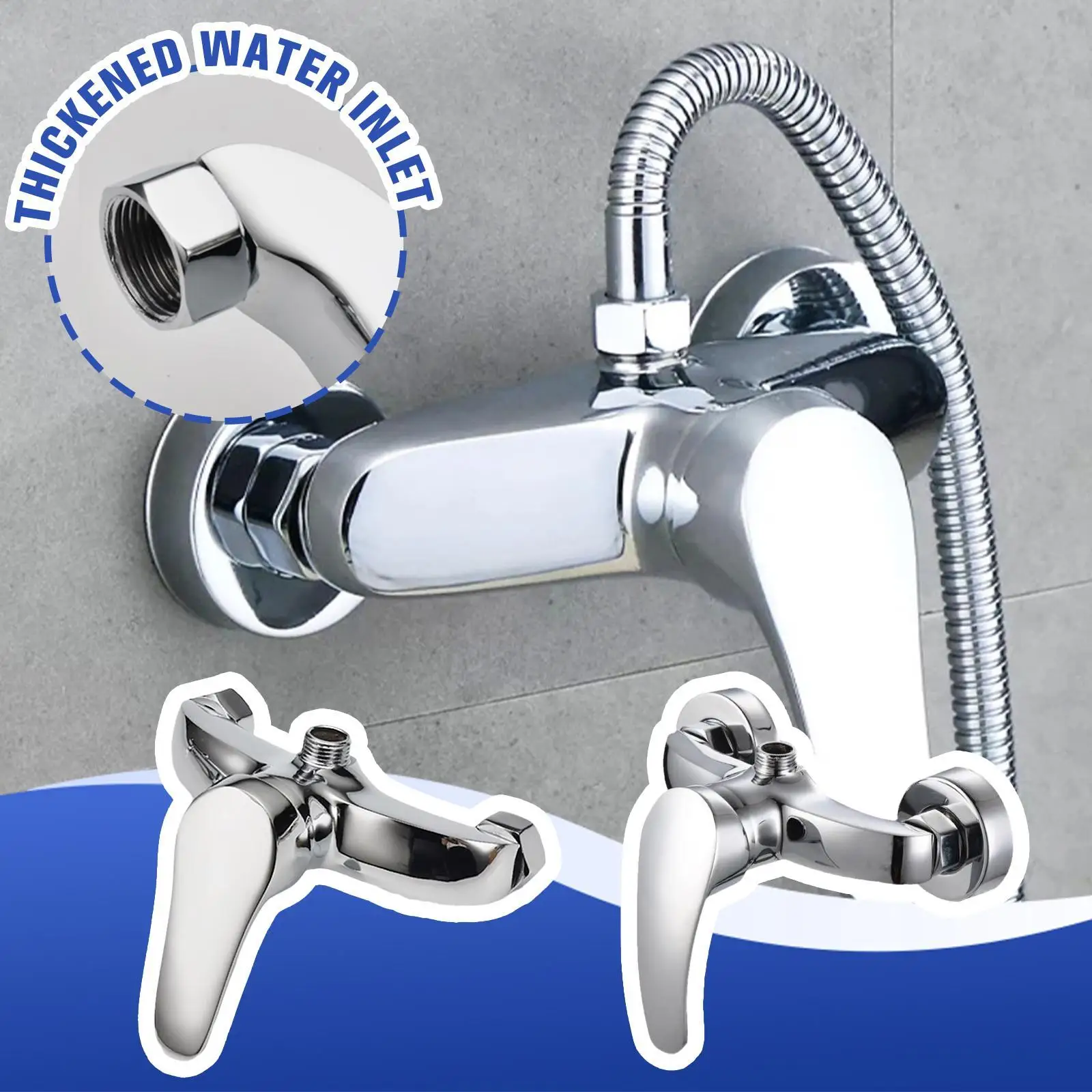 

Hot And Cold Water Mixing Valve Bathroom Bathtub Faucet Concealed Shower Wall Mount Bathroom Shower Valve Upward Shower