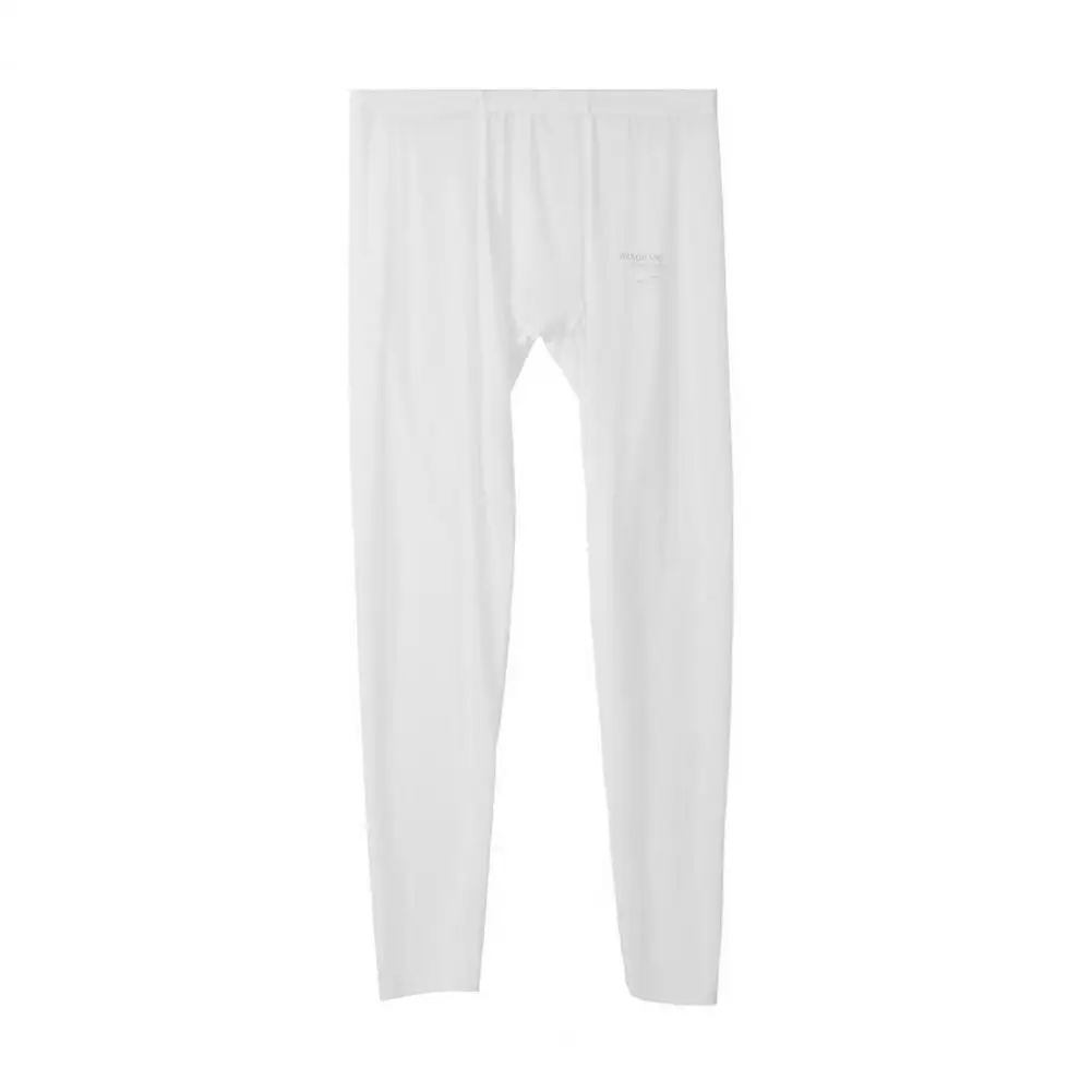 

Male Ultra-thin Sleep Pants Ultra-thin Ice Silk Men's Sleep Bottoms with Bugle Pouch Leggings Solid Color Mid-rise Pajama Pants