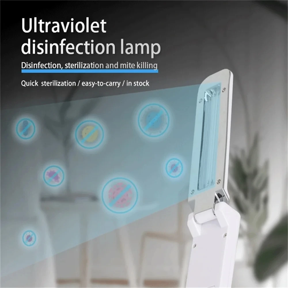 Portable 254nm UV Lamp 3W Disinfection Handheld Light For Room Disinfecting Waterproof Foldable Household USB Charging LED UVC