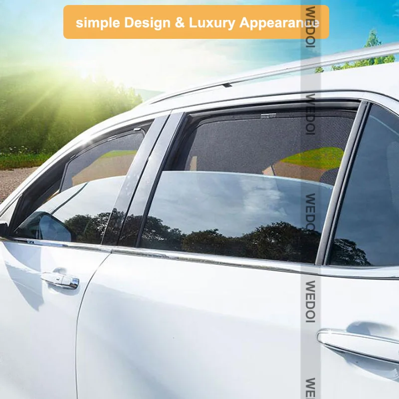 

Folded Car Sunshade Magnetic Front Rear Window UV Protection Curtain for Changan Benben E-star Perspective Mesh Accessories