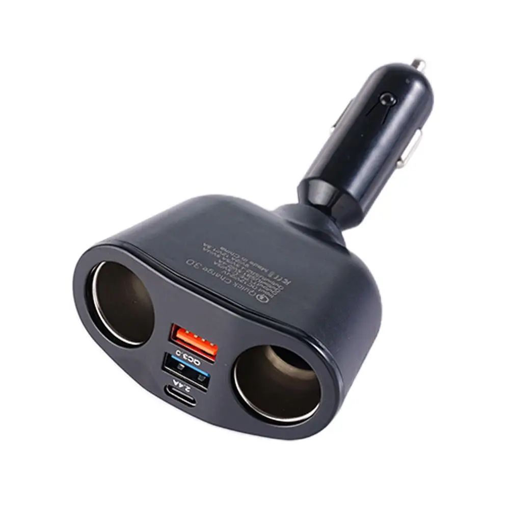 Presa Accendisigari Multifunzione, Adattatore per Presa Accendisigari per Auto Splitter per Caricabatterie 12V/24V con Doppia Porta USB Porta PD