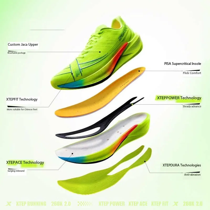 Xtep 260x2.0 28.0相当 Xtep 260X 2.0 2024 Winter For Men Running Shoes Race
