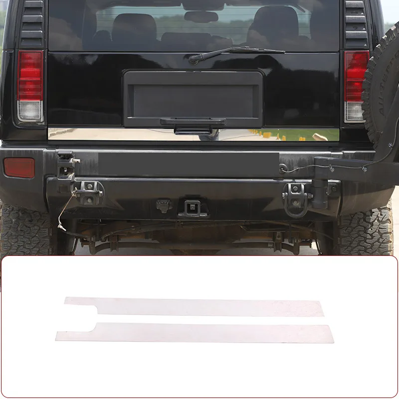 

For Hummer H2 2003-2009 Stainless Steel Car Tailgate Lower Trim Panel Molding Strip Cover Trim Panel Sticker Car Accessories