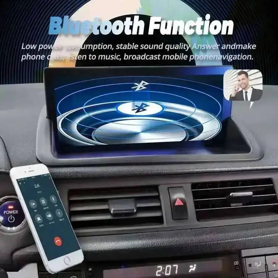 Android 14Car Radio incorporado 360 DSP pantalla AHD para Lexus CT CT200 CT200h 2012-2020 Navi 10,25 pulgadas Bluetooth Wifi 256GB Carplay 3