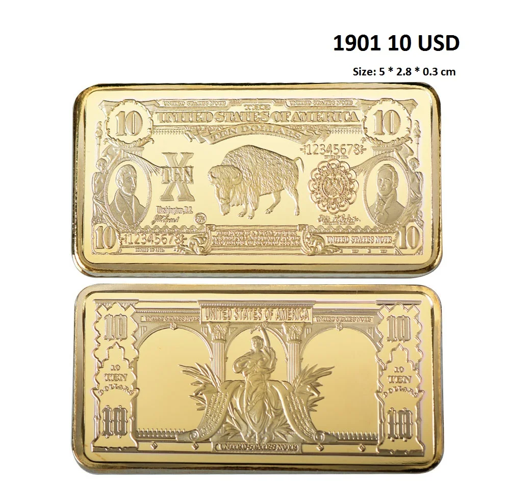 Luxurious Gold/Silver Plated US Dollar Design Souvenir Coin Set - Elegant Collectible and Business Gift