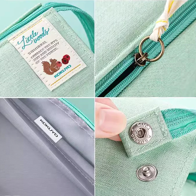 일본 KOKUYO 연필 케이스, 작은 신선한 화장품 가방, 대용량, 남아 여아 문구 상자, 학용품 문구, 신제품