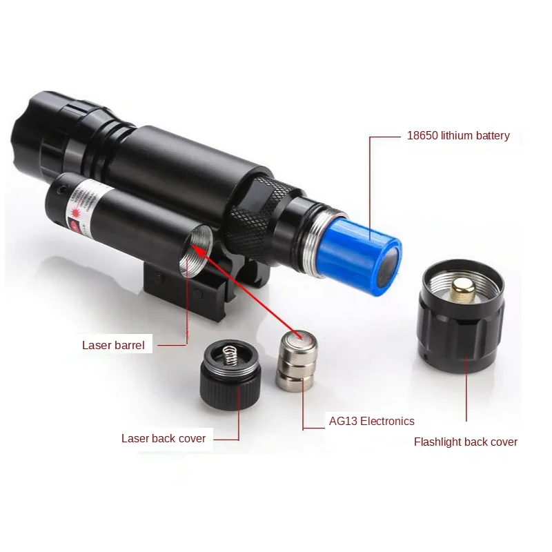 Red/green Laser Rechargeable Flashlight Laser Sight for FAL G36 AK-47 M16 SCAR FAMAS, laser sight