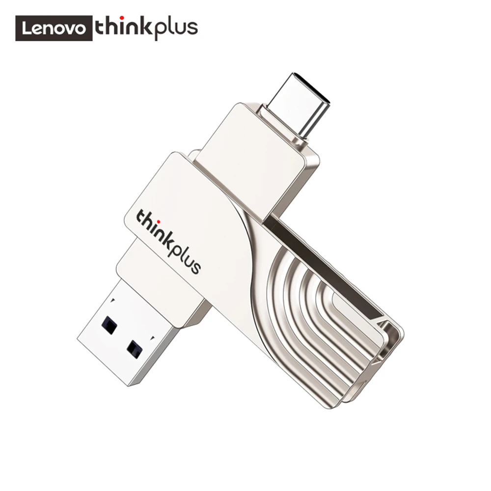 Lenovo thinkplus 256GB Type-C USB3.0 Mobile Phone U Disk TPCU301 Dual-port Mobile Phone Computer Vehicle-mounted USB Flash Drive custom usb drives