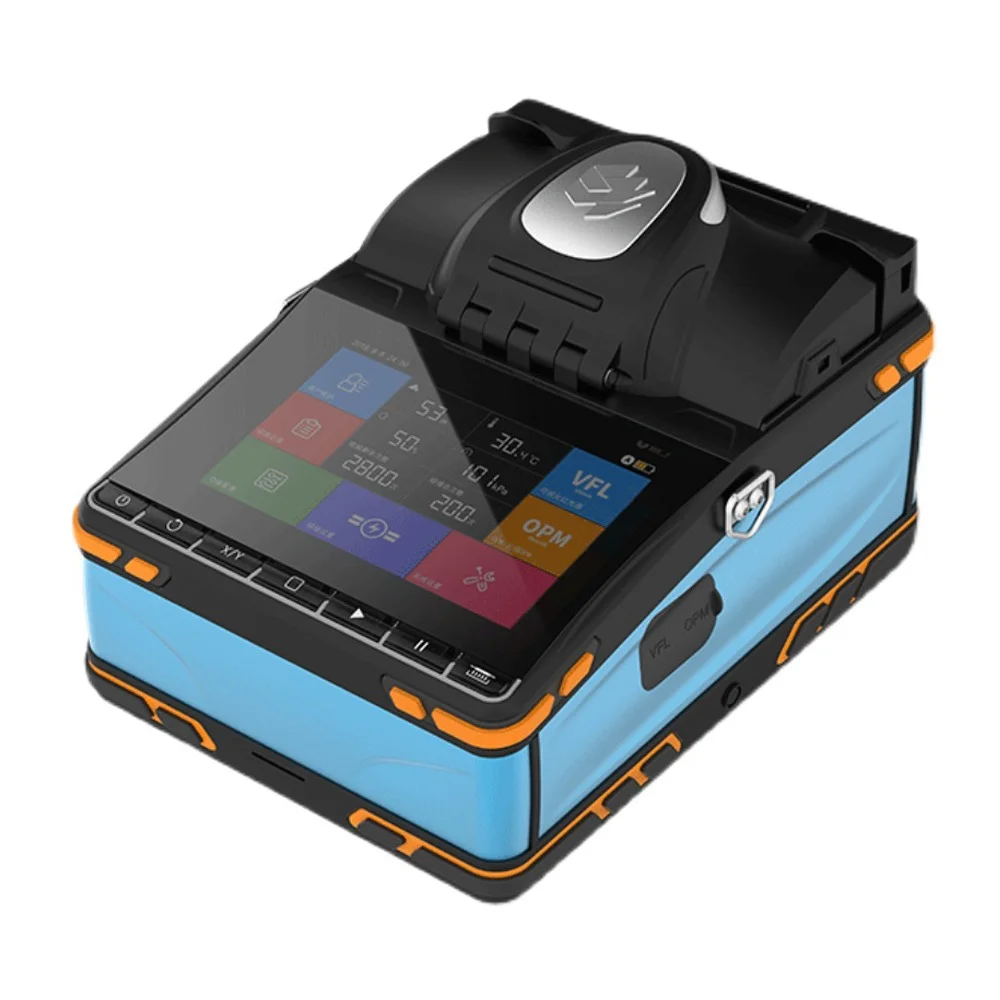 

6 motors K5 Optical Fiber Fusion Splicer K5 Mini Splicer Welding Machine with Touch Screen OPM and VFL