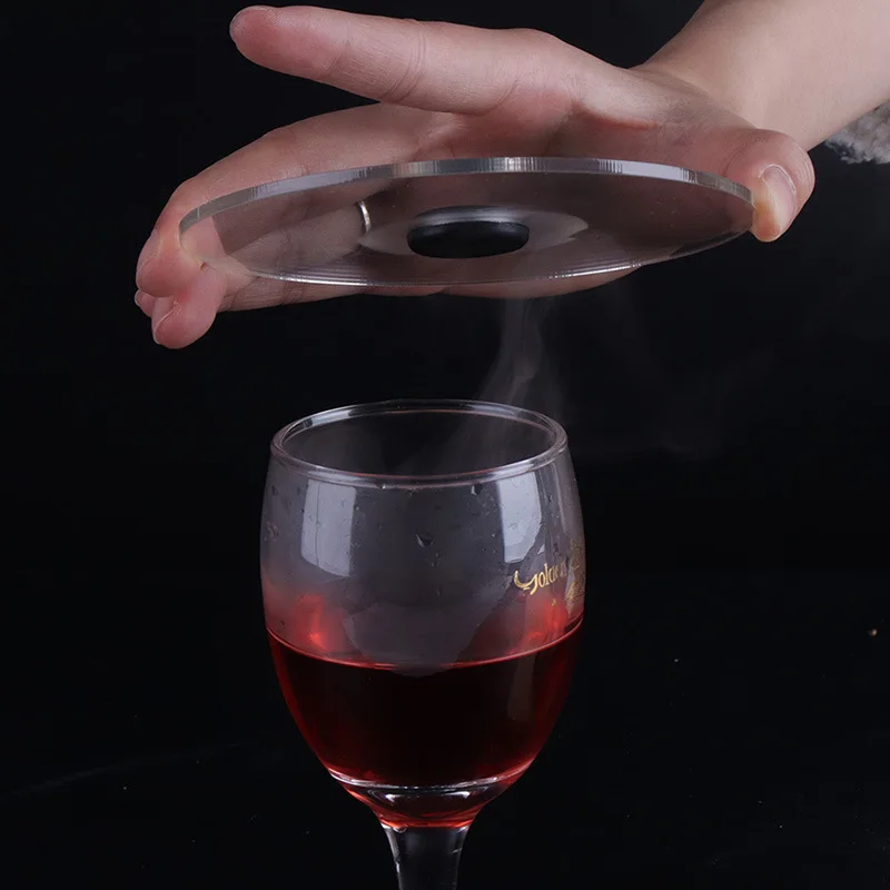 

12*12CM Cocktail Drinks Smoke Infuser Plastic Lid Dome Smoking Gun Cup Covers Lids