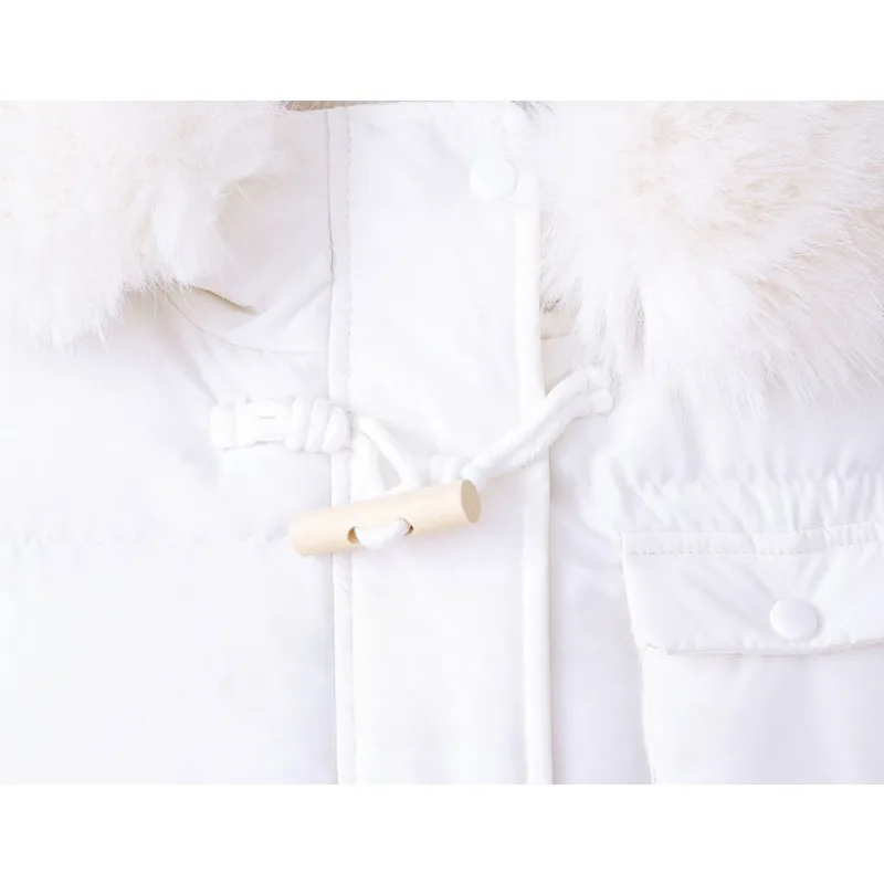 2023 New Women Down Cotton Coat Winter Jacket Female Mid-length Over Knee Parkas Thicken Outwear Big Fur Collar Hooded Overcoat