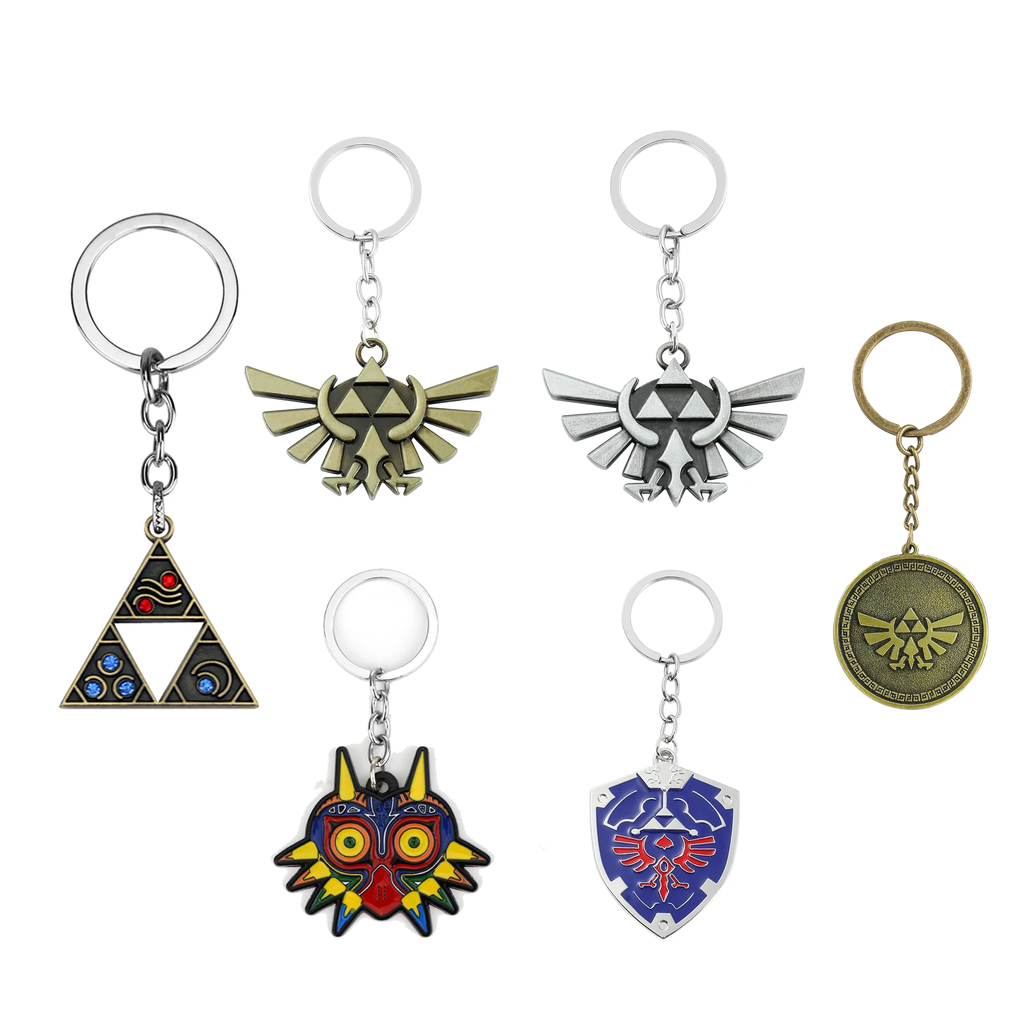 The Legend Of Zelda Shield Portachiavi Breath Of The Wild Sheikah Eye Majora Mask Sword Triforce Symbol Ciondolo Portachiavi
