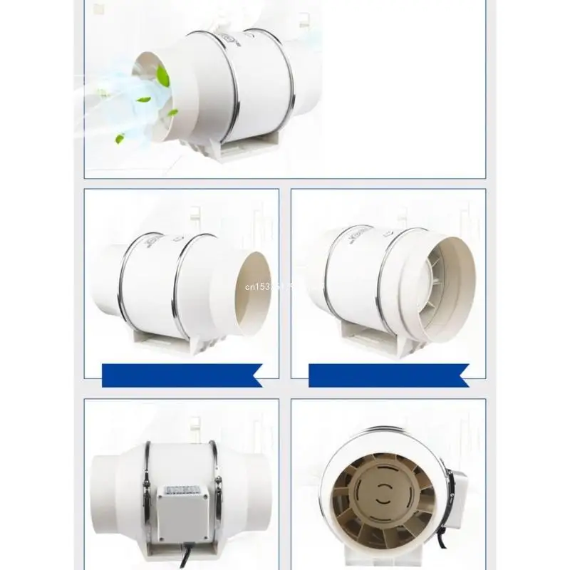 

220V Exhaust Fan Home Quiet Inline Pipe Duct Fan Bathroom Extractor Ventilation Dropship