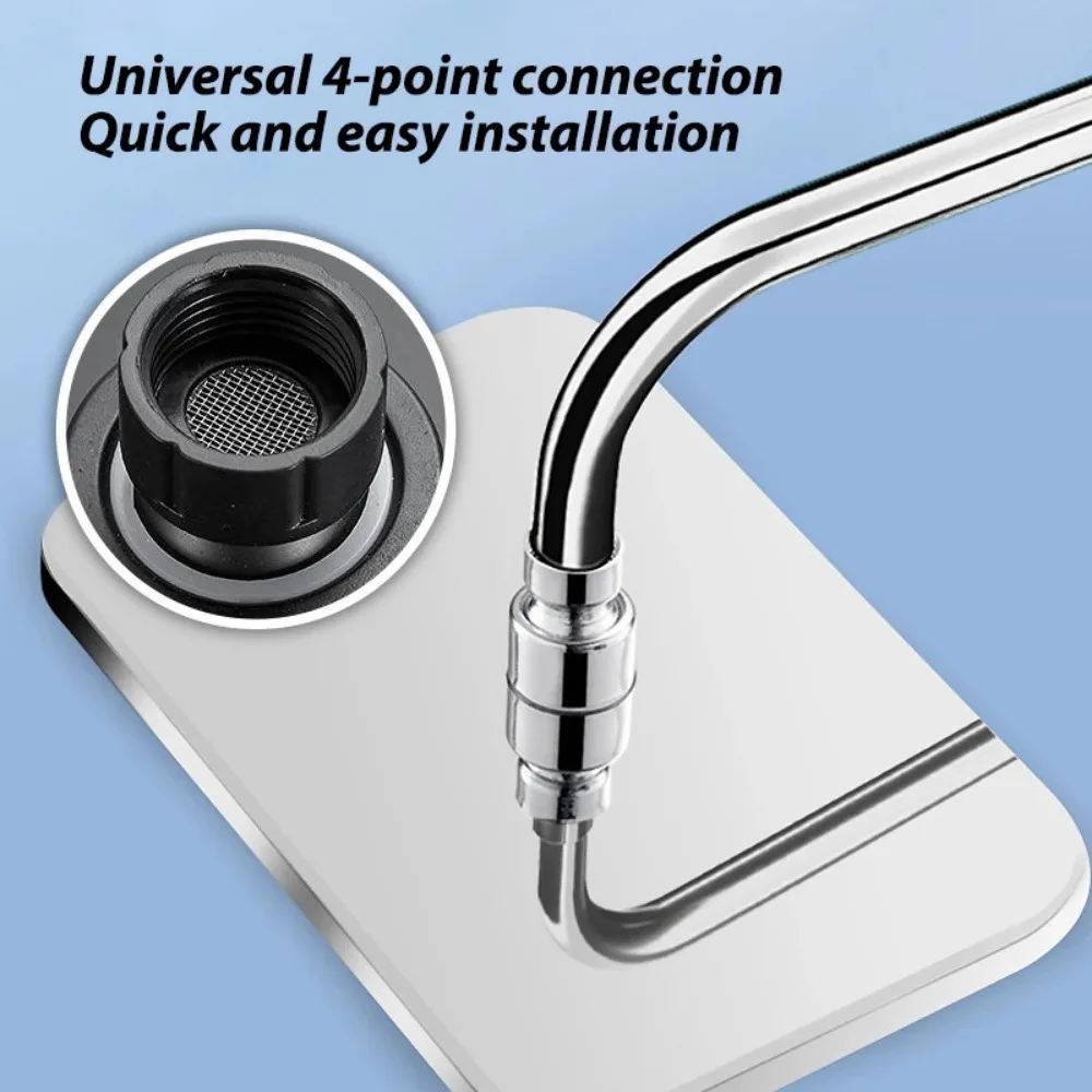 12 Inch High Pressure Top Spray shower head Larger Flow Supercharge Rainfall Showerhead 360&deg; Swivel Water Saving