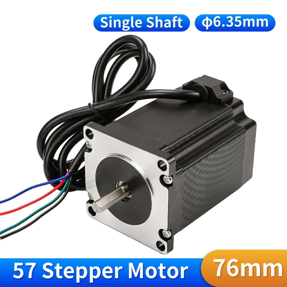 Motor Deslizante de Eixo Único Nema23 57 Hs76 4a 2.0n.m 57bygh Chumbo para Impressora 3d Roteador Cnc Motor de Gravação a Laser 76 mm 635 mm