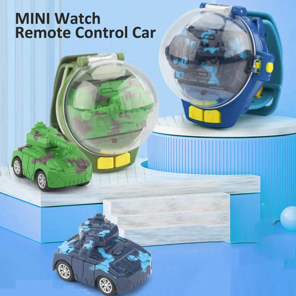 Watch Remote Control Car Toy Mini Rechargeable Racing Car Toy with Colorful Light Remote Control for Kids Cartoon Shape Small 4