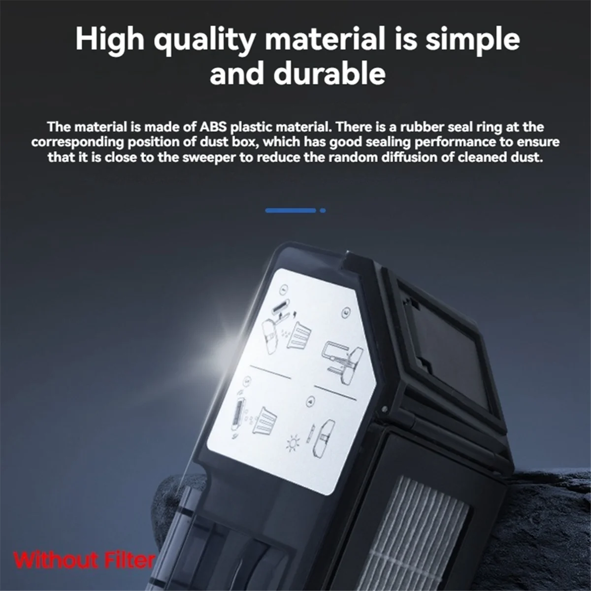 FZFZ Dust Box for T50 PRO Robot Vacuum Cleaner Accessories Replacement Parts Trash Dust Box