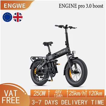 ENGWE ENGINE Pro 3.0 Boost Bicicletta Elettrica Pieghevole 48V 15Ah 250W 20*4.0 " Pneumatici Ibridi Urbani E-bike Freno a Disco Idraulico 7 Velocità