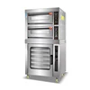 Electric Oven 2 Layers 2 Trays Commercial Combined Furnace 5 Plates Stainless Steel Pizza Bread Cake Fermentation Cabinet 1