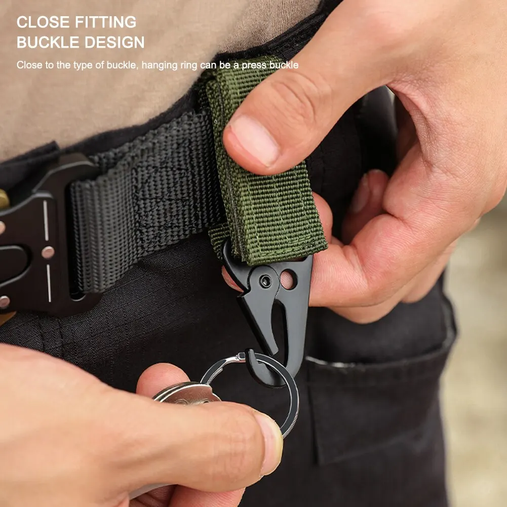 รูปสินค้า สายรัดปีนเขา หัวเข็มขัด Molle พร้อม Carabiner สำหรับแคมป์ปิ้ง