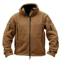 Prowow New men's outdoor warm fleece jacket for foreign trade, cold proof charge jacket, solid color hooded jacket 2