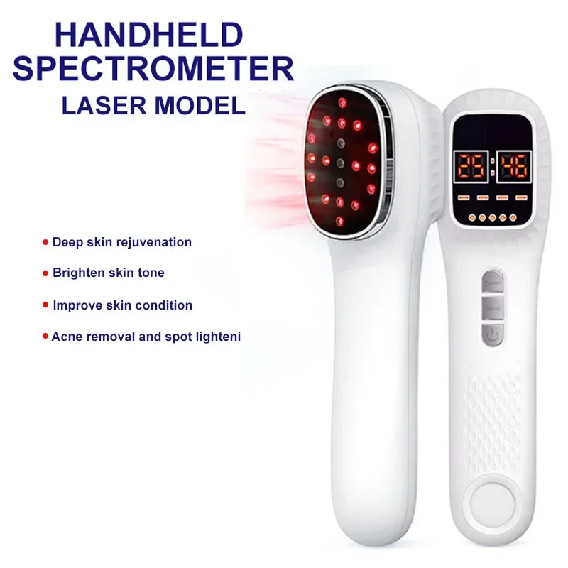 Red Light Beauty Device Handhold 650nm&808nm Infrared Lamp with Remote Control 15/30/45/60Mins Timer Infrared Light Home