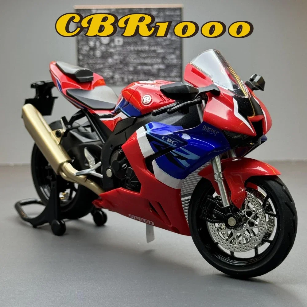 혼다 CBR1000RR 레이싱 오토바이 모델 장난감, 합금 금속 다이캐스트 차량, 사운드 라이트 스포츠 오토바이 모델, 남아용 장난감, 1/12 