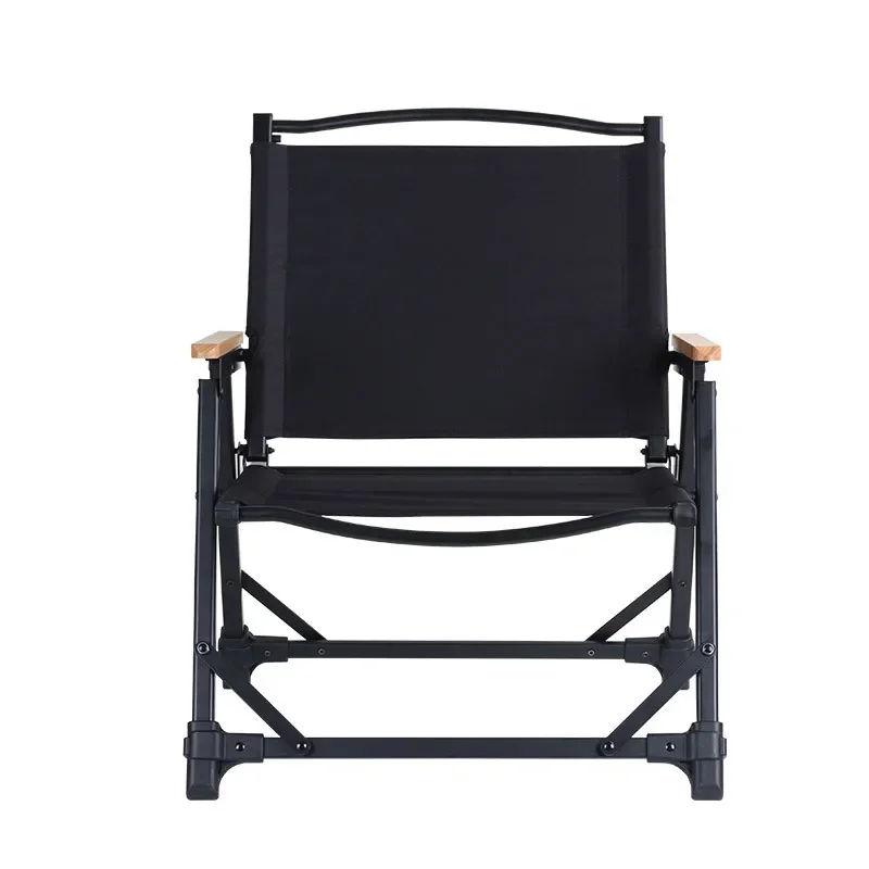 New Detachable Kermit Chair Convenient Aluminum Widened Camping Folding Chair Outdoor Picnic Sea Fishing with Wood Armrest