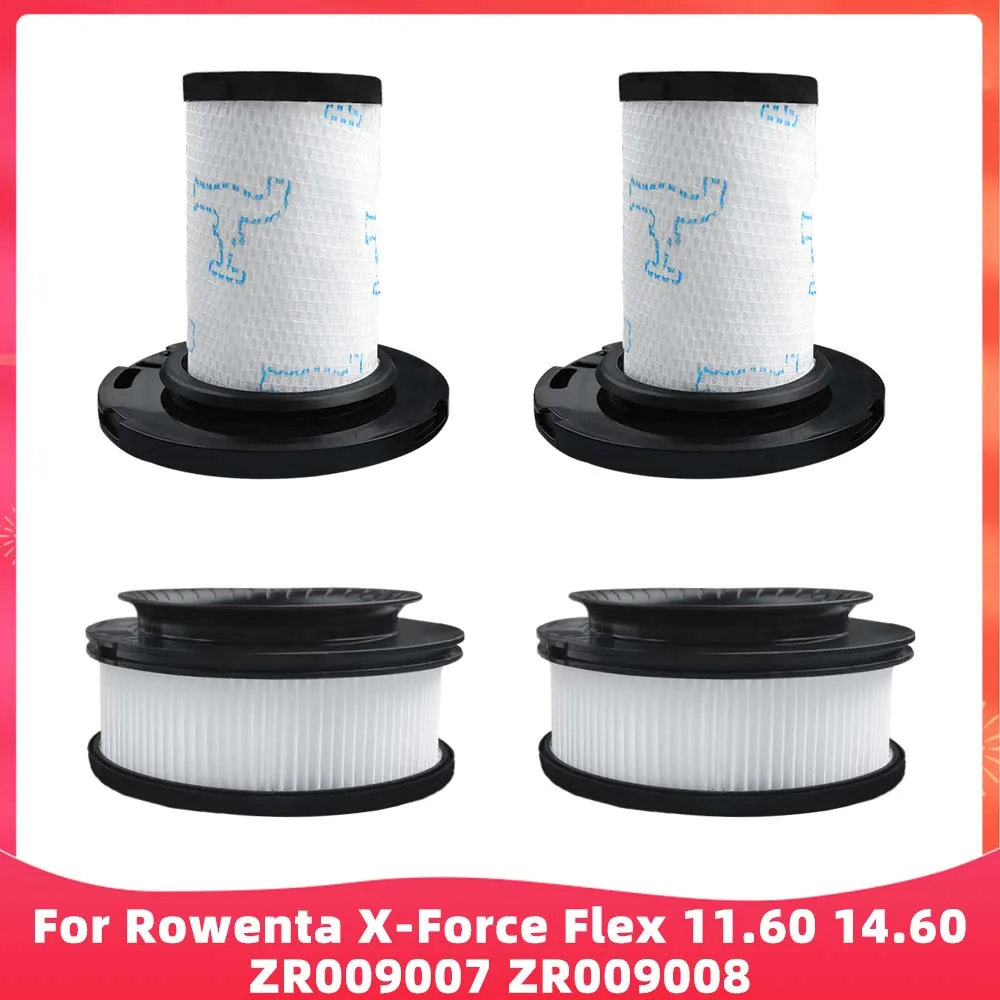Rebirthcare ZR009008 Filtre de rechange pour aspirateur Rowenta X-Force Flex 11.60/12.60/14.60/15.60 RH9877 RH9878 RH9879 RH9889 RH9890 RH9898 RH98C0 98A8. RH9958, RH9959, RH9990, RH99C0, RH99F1