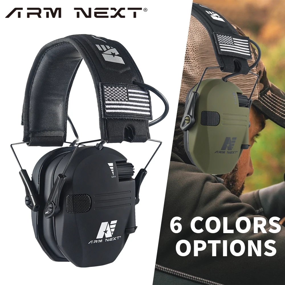 ARM NEXT D20 Electronic Shooting Ear Protection Slim Hearing Protection Earmuffs for Shooting Gun Range for Outdoor CS Game