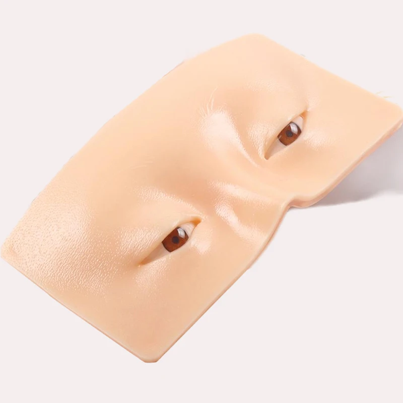 Makeup Practice Board Face Eyelashes Eyebrow Eyeshadow Training Supplies 3D Silicone Bionic Board Make Up For Beginner