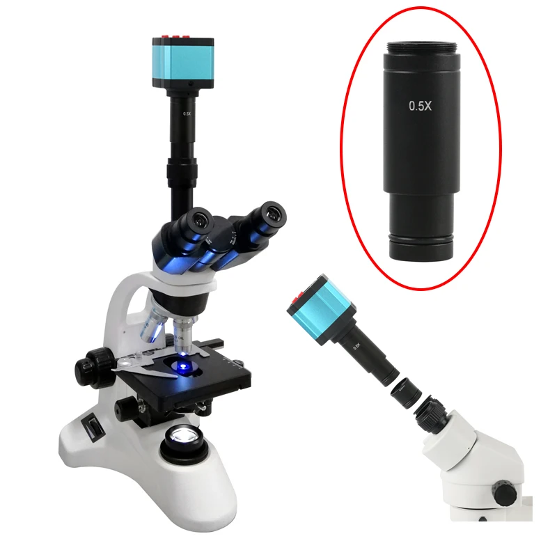 0.5X 0.4X 1.0X C Mount Microscope Adapter 23.2mm Electronic Eyepiece