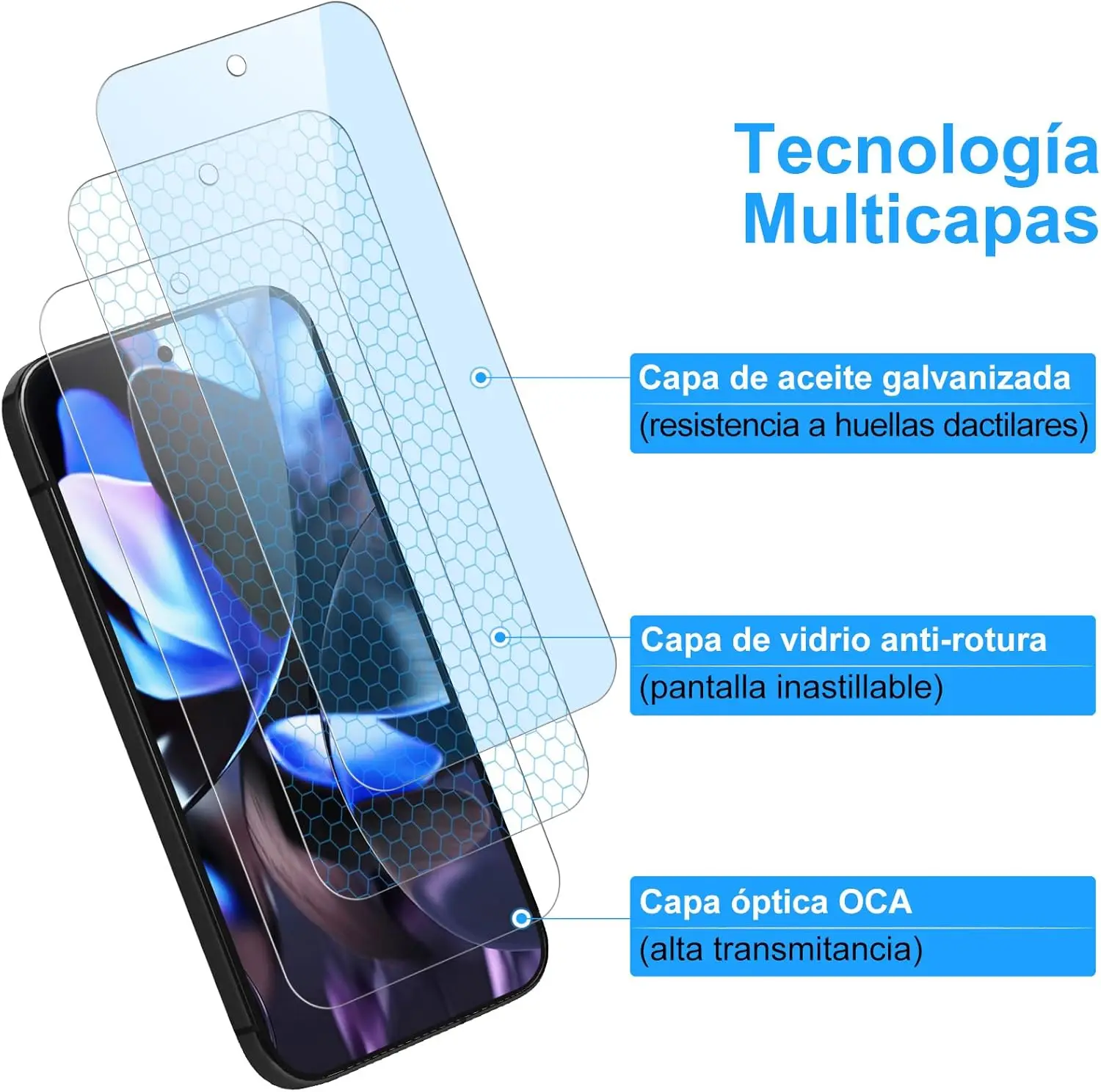 Ultra-Durable 9H Tempered Glass HD Screen Protector - 2/4 Pack